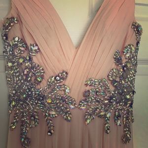 Pink maxi elegant jovani dress